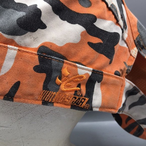 Chase Authentics Head Wrap Skull Cap Bandana Orange Black Camo #20 Tony Stewart - Picture 4 of 10